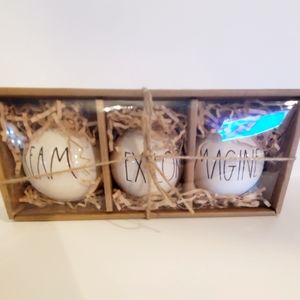 3 Christmas Ornaments Dream, Explore, Imagine